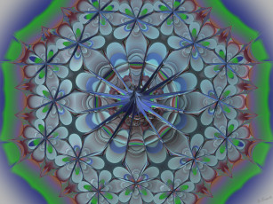 Картинка 3д графика fractal фракталы узор цвета