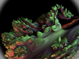 Картинка 3д графика fractal фракталы узор фон цвета