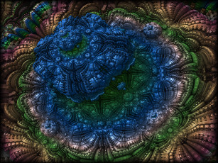 Картинка 3д графика fractal фракталы узор фон цвета