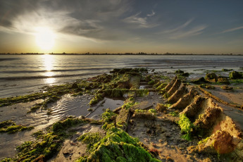 Картинка природа восходы закаты закат песок море