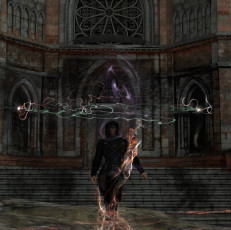 Картинка 3д графика fantasy фантазия храм лесница