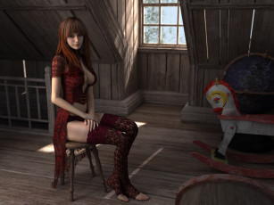 Картинка 3д графика people люди комната девушка