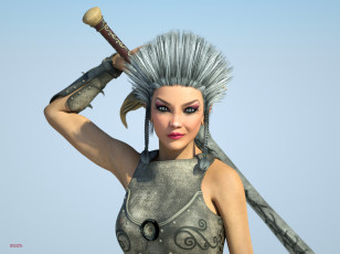 Картинка 3д графика amazon амазонки меч девушка