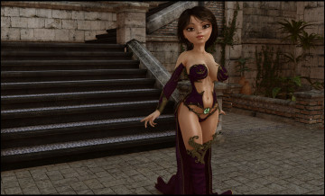 Картинка 3д графика people люди девушка лесница