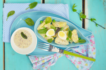 Картинка еда вторые+блюда горошек яйцо картошка