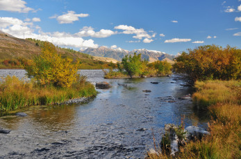 Картинка природа реки озера растительность островки река горы