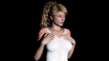 Картинка 3д+графика people+ люди взгляд девушка фон