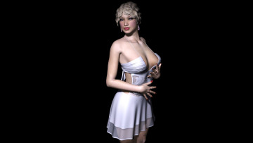 Картинка 3д+графика people+ люди взгляд девушка платье фон