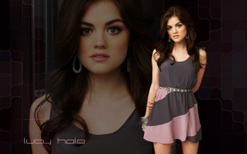 Картинка девушки lucy+hale lucy hale серьги взгляд скромность пояс платье