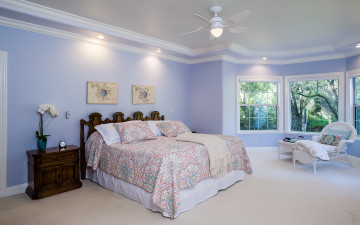 Картинка интерьер спальня кровать