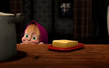 обоя мультфильмы, маша и медведь, маша