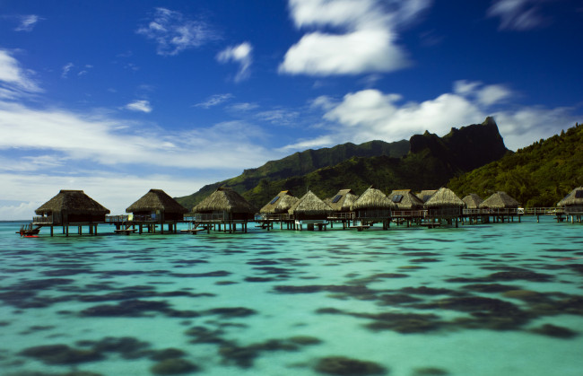 Обои картинки фото moorea lagoon, природа, тропики, бунгало, лагуна, океан