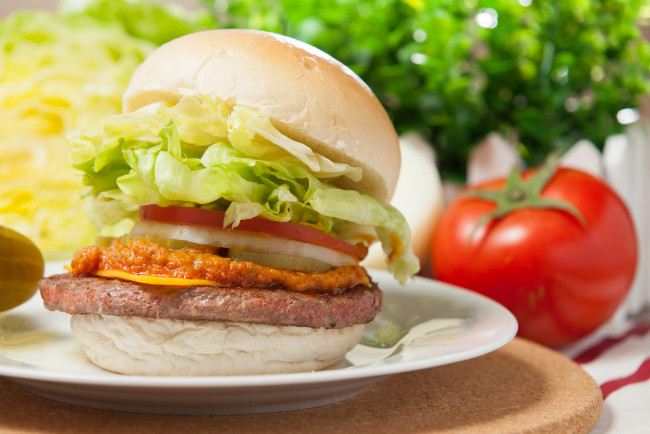 Обои картинки фото еда, бутерброды,  гамбургеры,  канапе, гамбургер