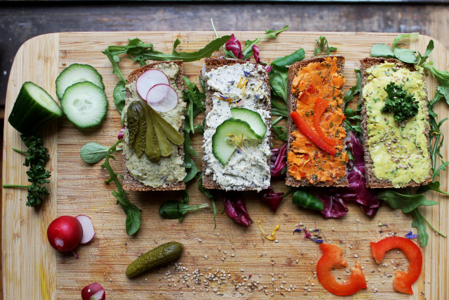 Обои картинки фото еда, бутерброды,  гамбургеры,  канапе, приправа, овощи, хлеб