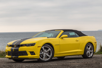 Картинка автомобили camaro жнлтый convertible ss chevrolet 2014г