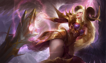 Картинка фэнтези существа фантастика арт демоница рога крылья магия