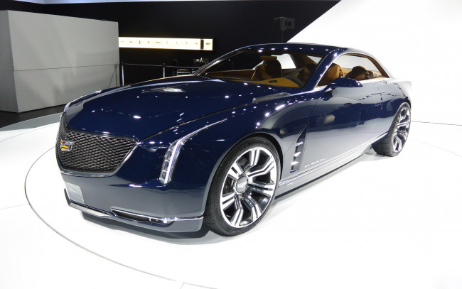 Обои картинки фото cadillac elmiraj concept 2013, автомобили, выставки и уличные фото, cadillac, elmiraj, concept, 2013, выставка, автосалон