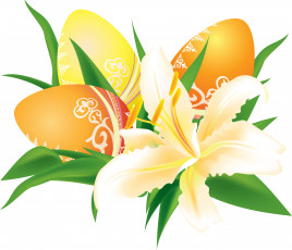 Картинка праздничные пасха цветы яйца