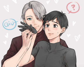 Картинка аниме yuri+on+ice ice victor nikiforov виктор никифоров юри катсуки yuri on