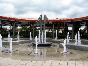 обоя города, - фонтаны, вода