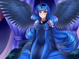 Картинка аниме ангелы +демоны девушка взгляд фон