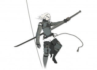 Картинка видео+игры nier +automata парень