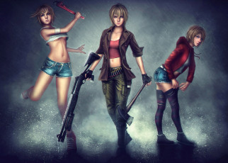 Картинка фэнтези девушки фон взгляд оружие девушка