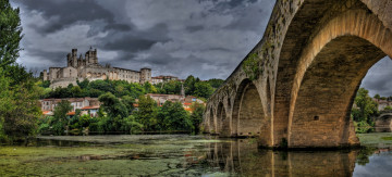 Картинка pont+vieux +b& 233 ziers города -+мосты мост