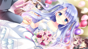 обоя аниме, koi suru kimochi no kasanekata, фон, взгляд, девушка