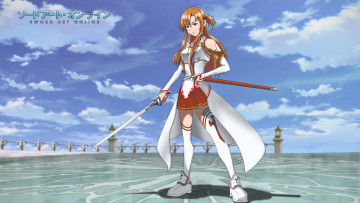 Картинка аниме sword+art+online взгляд фон девушка