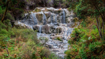 Картинка природа водопады река водопад лес