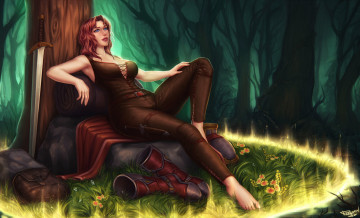 Картинка фэнтези девушки девушка взгляд фон