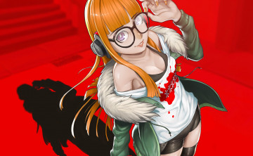 Картинка аниме persona фон взгляд девушка