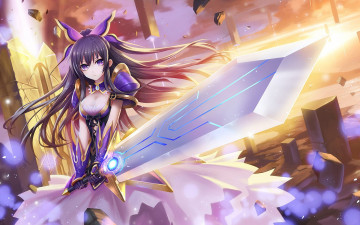 Картинка аниме date+a+live tooka yatogami art меч девушка дух date a live anime