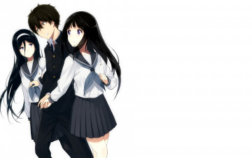 Картинка аниме hyouka фон взгляд девушка