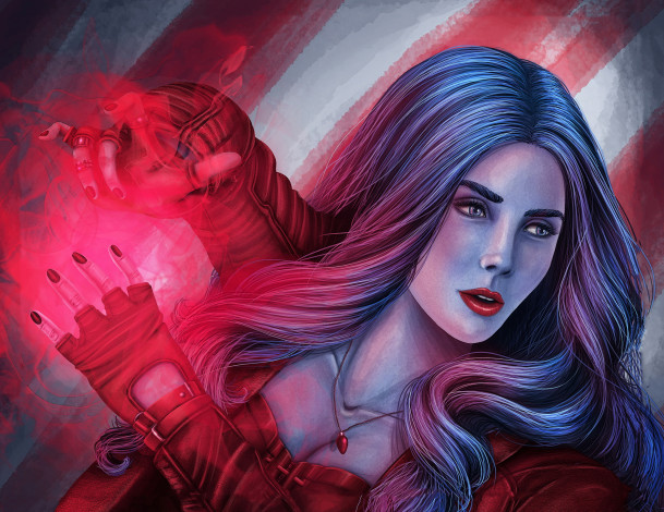 Обои картинки фото рисованное, кино, взгляд, фон, девушка