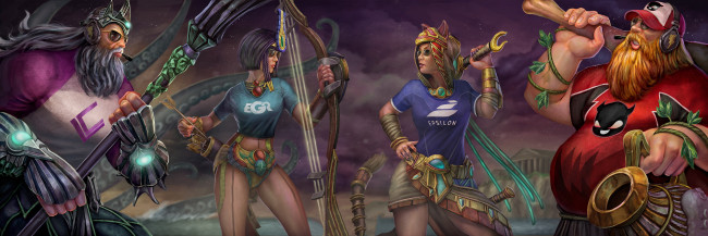 Обои картинки фото фэнтези, люди, мужчины, девушки, фон, взгляд