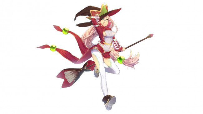 Обои картинки фото аниме, магия,  колдовство,  halloween, девушка, фон, взгляд