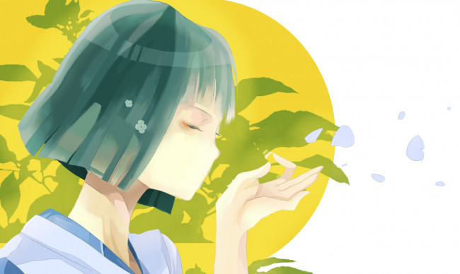 Обои картинки фото аниме, spirited away, хаку