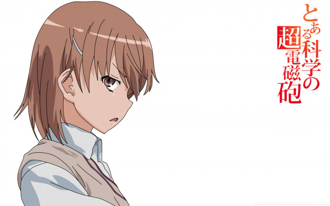 Обои картинки фото аниме, toaru majutsu no index, фон, взгляд, девушка