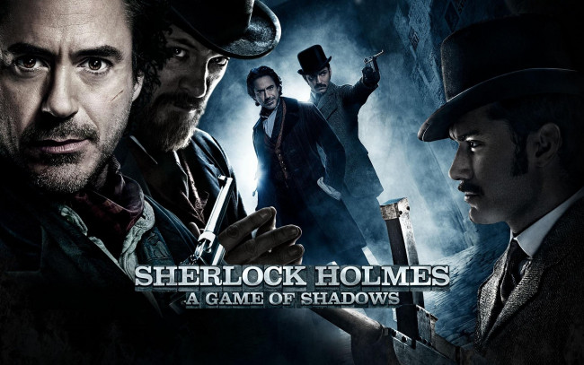 Обои картинки фото кино фильмы, sherlock holmes,  a game of shadows, коллаж