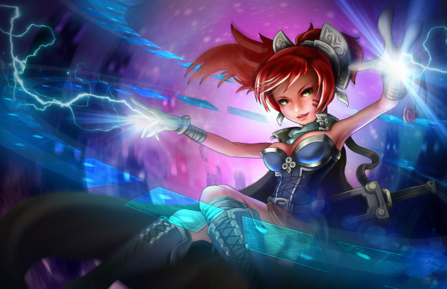 Обои картинки фото фэнтези, магия, фон, девушка, взгляд