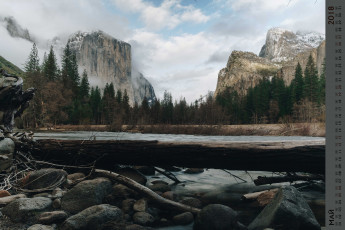 Картинка календари природа скала облака камни водоем