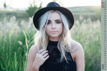 Картинка календари девушки шляпа взгляд