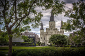 Картинка jackson+square+in+new+orleans города -+пейзажи простор