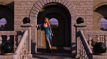 Картинка 3д+графика люди+ people девушка фон взгляд