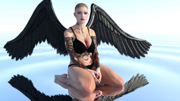 Картинка 3д+графика существа+ creatures девушка фон взгляд