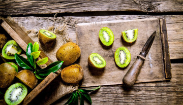 Картинка еда киви фрукты нож