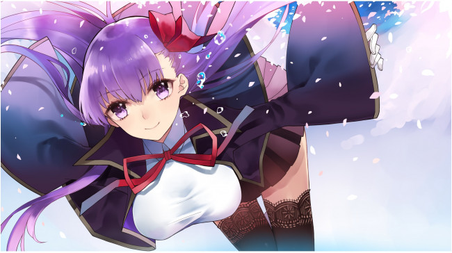 Обои картинки фото аниме, fate, stay night, фон, взгляд, девушка