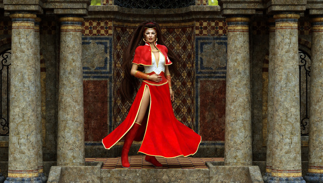 Обои картинки фото 3д графика, люди , people, фон, взгляд, девушка